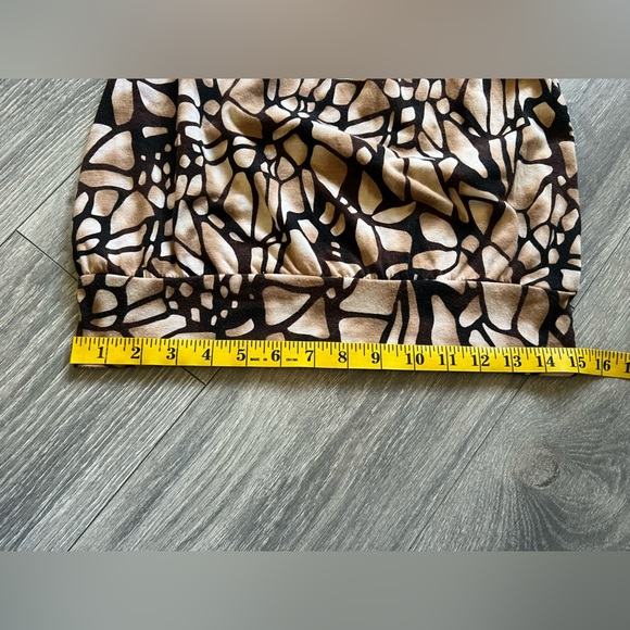 Max Rave Neutral Brown Ruffle Neck Braided Tie Bubble Halter Top. Size M - Picture 8 of 8